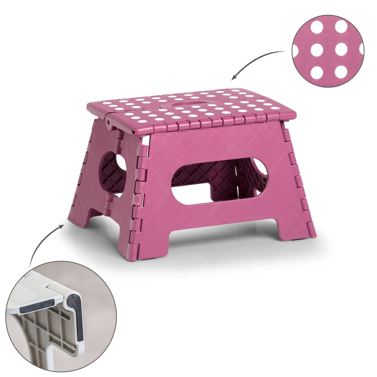 Stołek antypoślizgowy składany, 35 x 28 x 22 cm, ZELLER