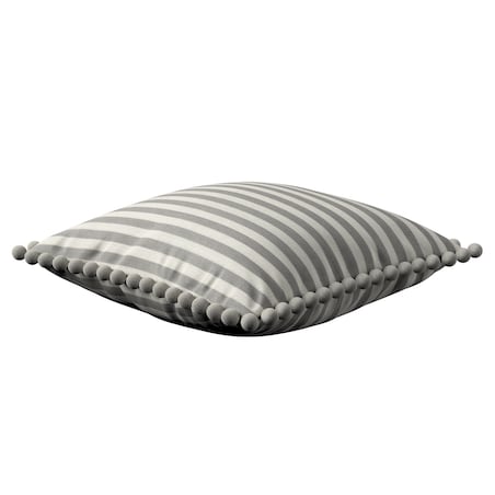 Poszewka Wera na poduszkę 45x45 szaro-białe pasy (1,5cm)