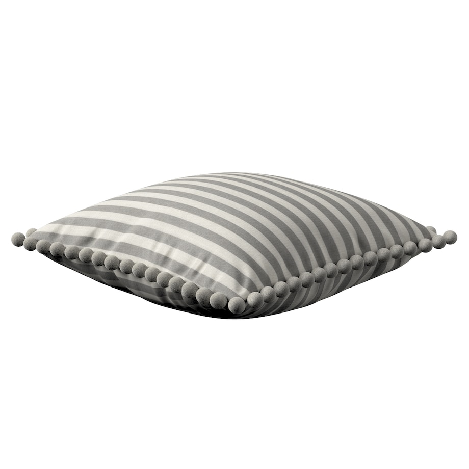 Poszewka Wera na poduszkę 45x45 szaro-białe pasy (1,5cm)
