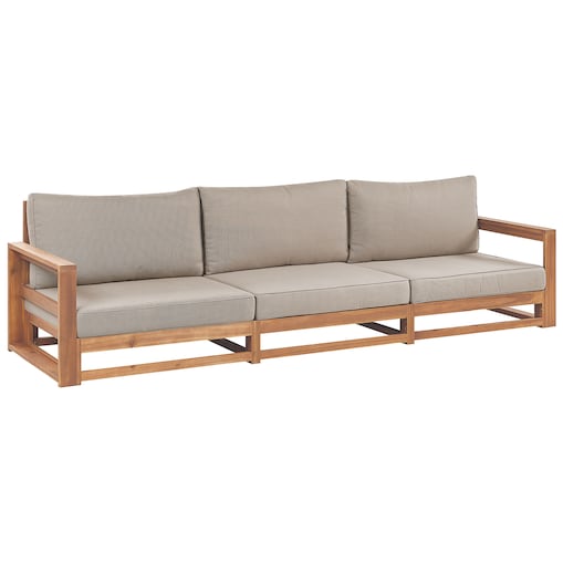 Sofa ogrodowa dla 3 osób TIMOR Modułowy Certyfikowane drewno akacjowe Jasnobrązowy