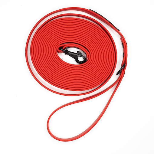 Smycz treningowa Biothane® Red AF - Rozmiar: M, Szerokość taśmy: 16mm