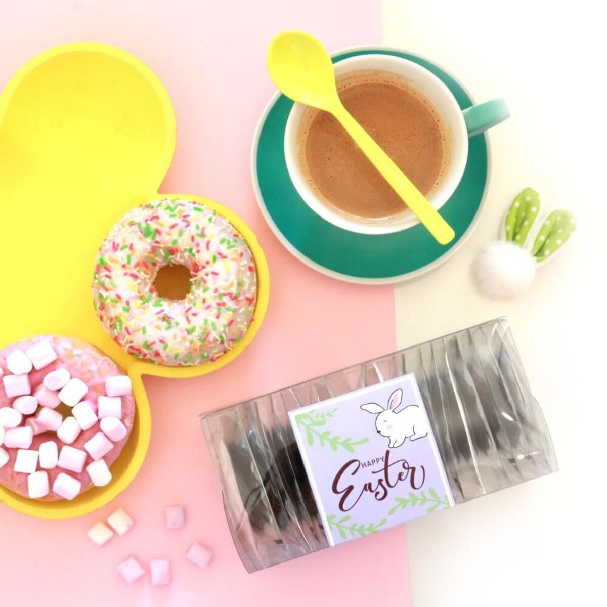 HAPPY EASTER zestaw kaw smakowych aromatyzowanych na Wielkanoc - prezent upominek na zajączka święta wielkanocne dla niej niego mamy taty siostry