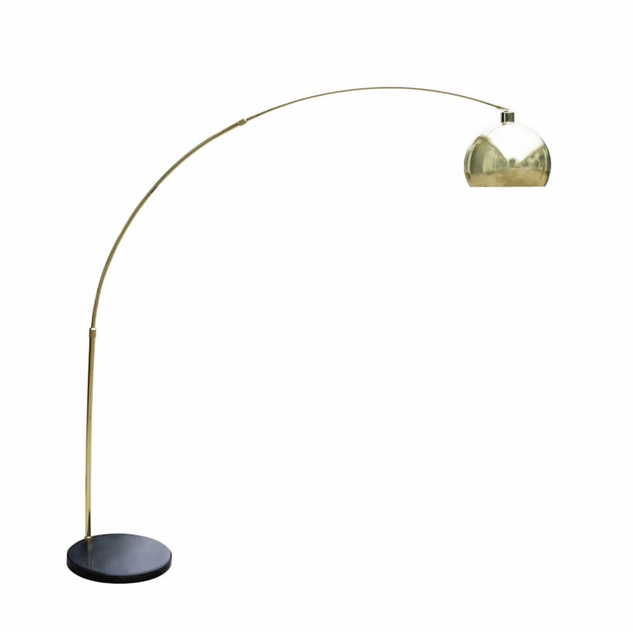 Łukowa lampa podłogowa Lucide F1900-77 Auhilon do salonu czarna złota