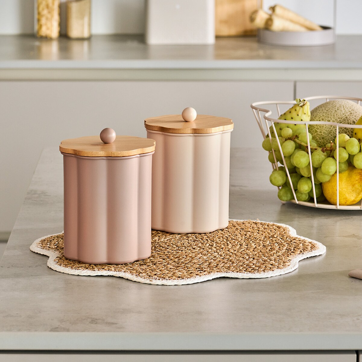 Pojemnik kuchenny ZELLER, bambusowa pokrywka, 1 l