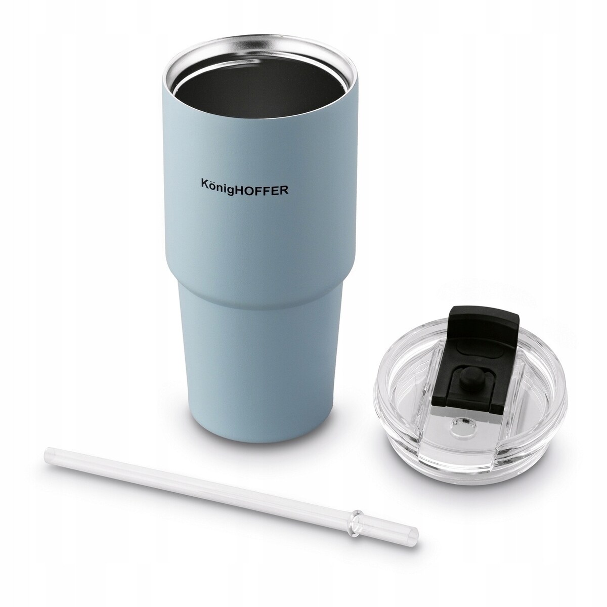 Kubek termiczny ze słomką 420ml na ciepłe zimne napoje kawę HERBATĘ koktajl