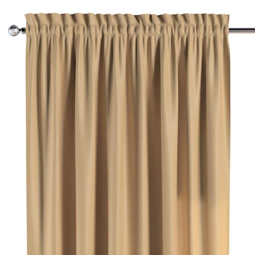 Zasłona na kanale z grzywką 1 szt. 130x245 złoty z połyskiem