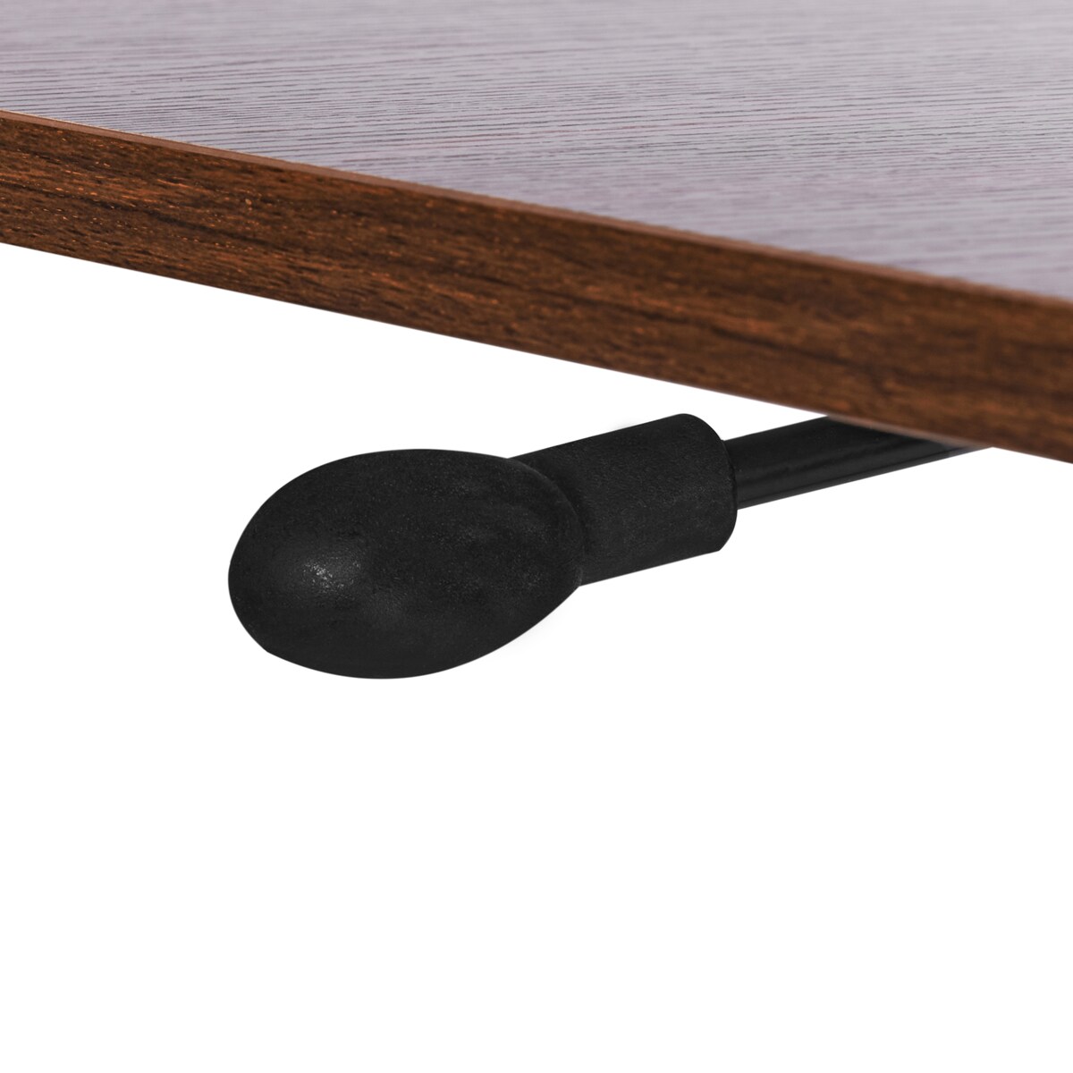 Regulowany stolik pod laptopa ACADEMIA 65 cm 48 cm z kółkami Ciemnobrązowy
