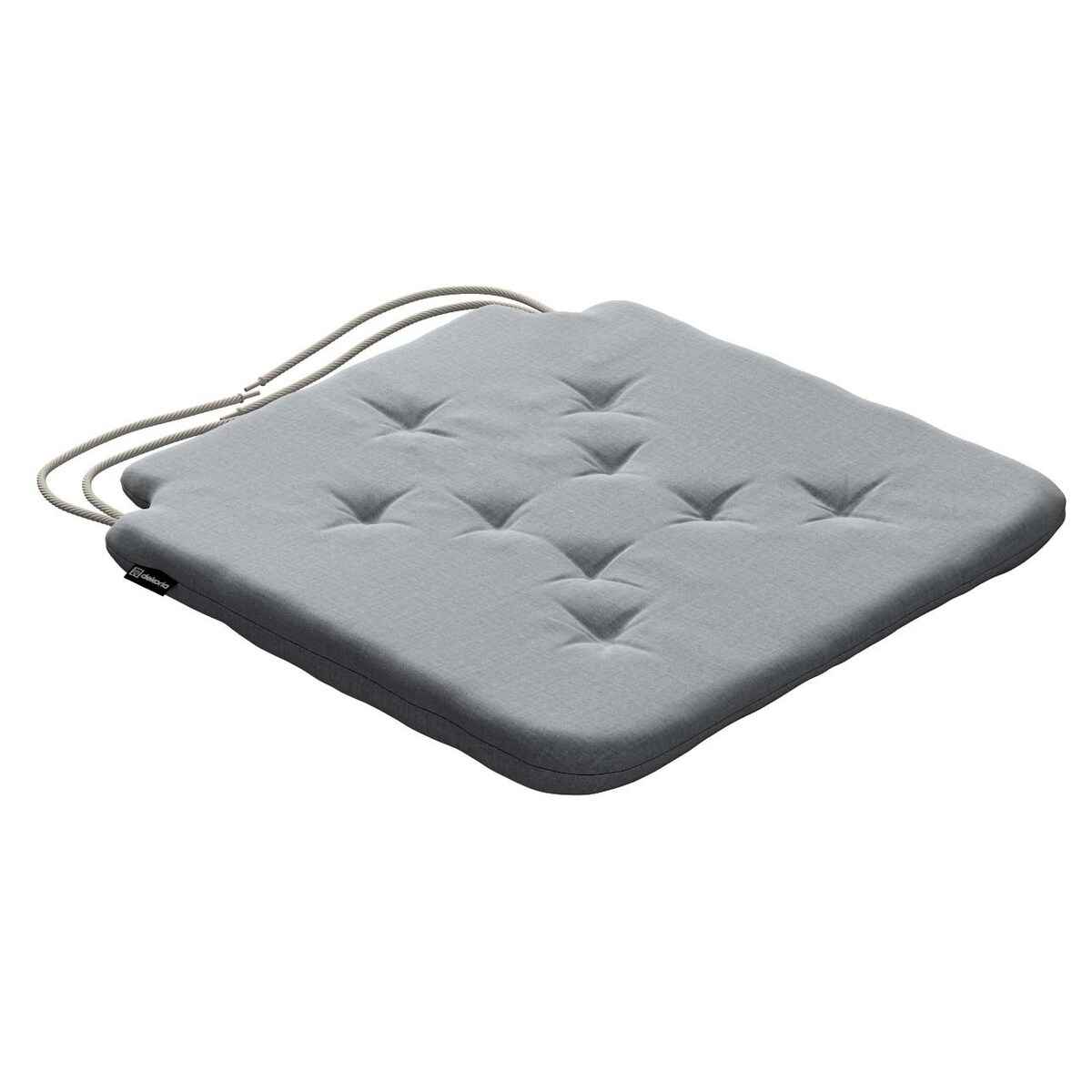 Poduszka na krzesło Olek, ciemno szary welwet, 42 x 41 x 3,5 cm, Ingrid