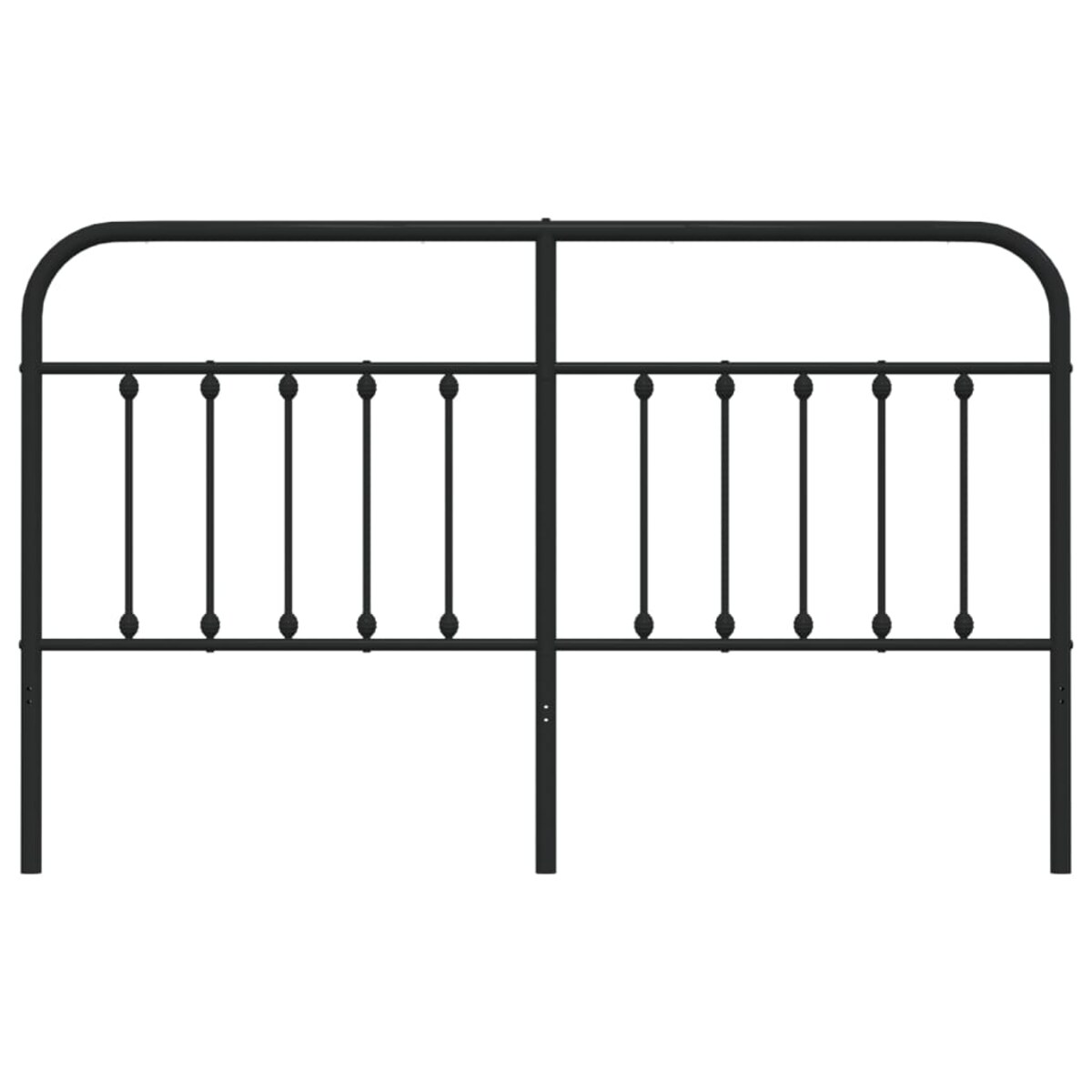 vidaXL Metalowe wezgłowie, czarne, 160 cm