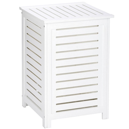 Drewniany kosz na pranie OSLO - schowek na ręczniki, WENKO