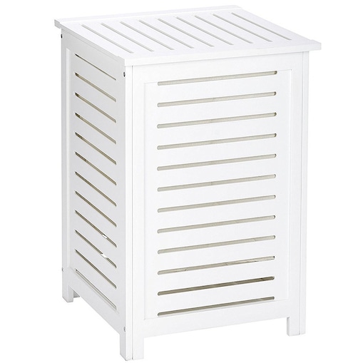 Drewniany kosz na pranie OSLO - schowek na ręczniki, WENKO