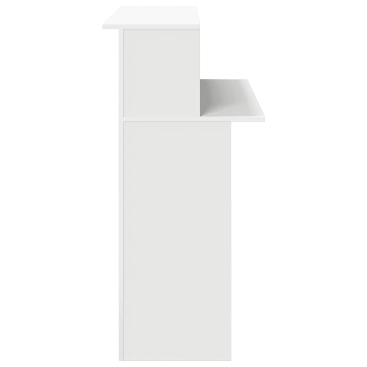 vidaXL Biurko recepcyjne białe 100x50x103,5 cm Drewno konstrukcyjne