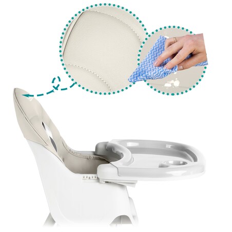 Krzesełko do karmienia milo dla dzieci składane tacka Ricokids + śliniaczek