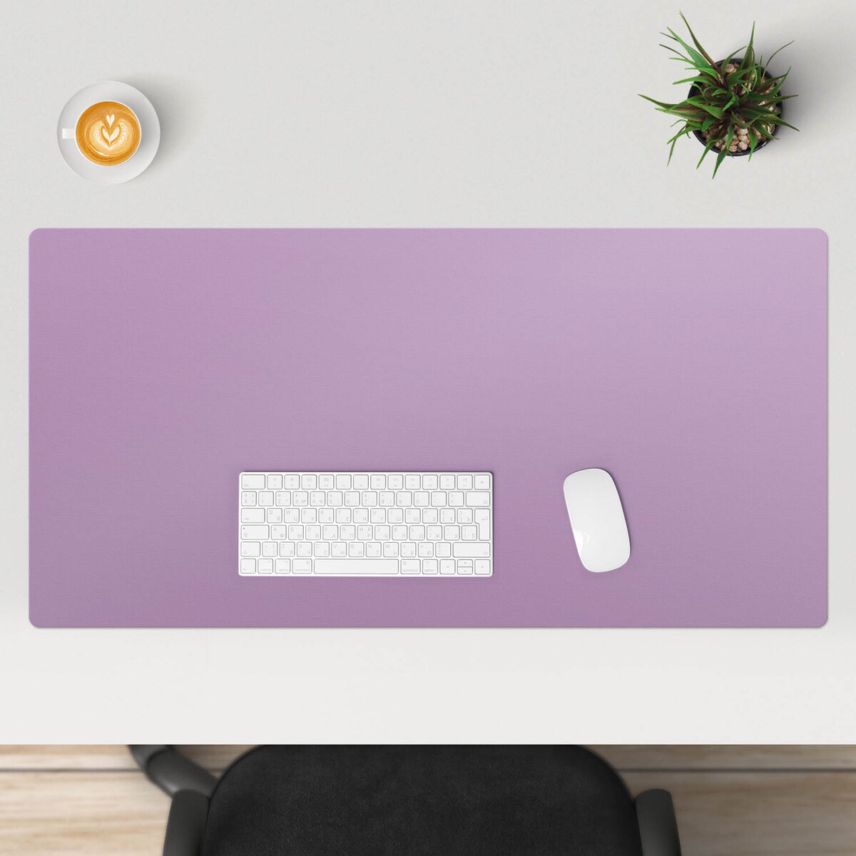 Fioletowa mata na biurko Kolor Jasnofioletowy, 100x50 cm