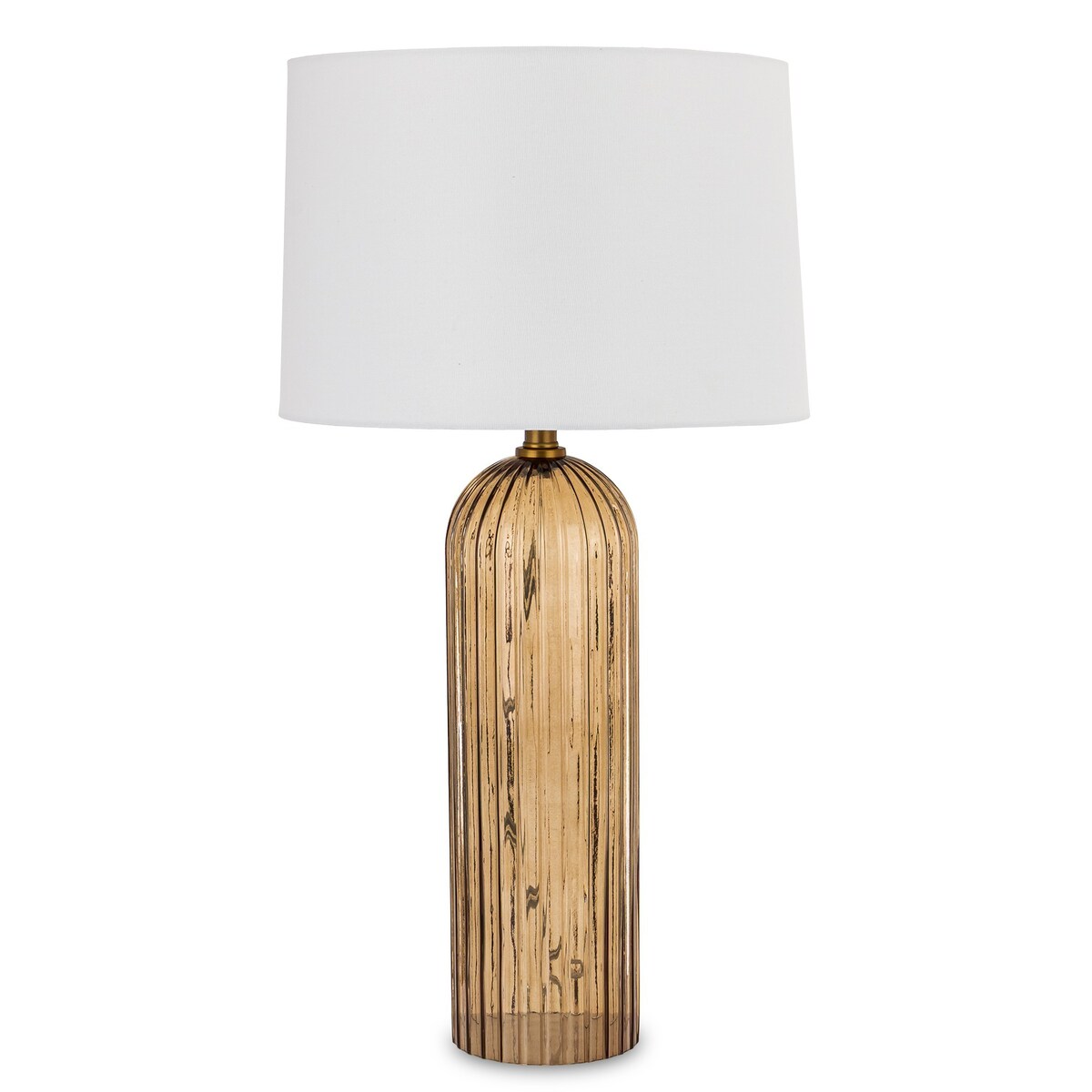 Lampa wysoka szklana bursztynowa 76x40x40 cm