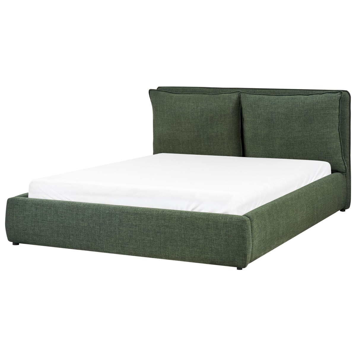 Łóżko z pojemnikiem BAJONNA 160 x 200 cm Ciemnozielony