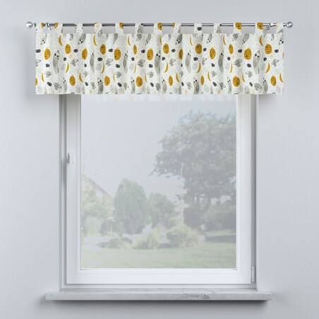 Lambrekin na szelkach 130x40 biało-szara