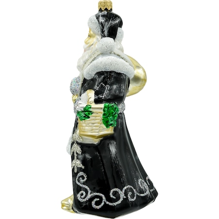 Bombka choinkowa - Święty Mikołaj w czarnej szacie