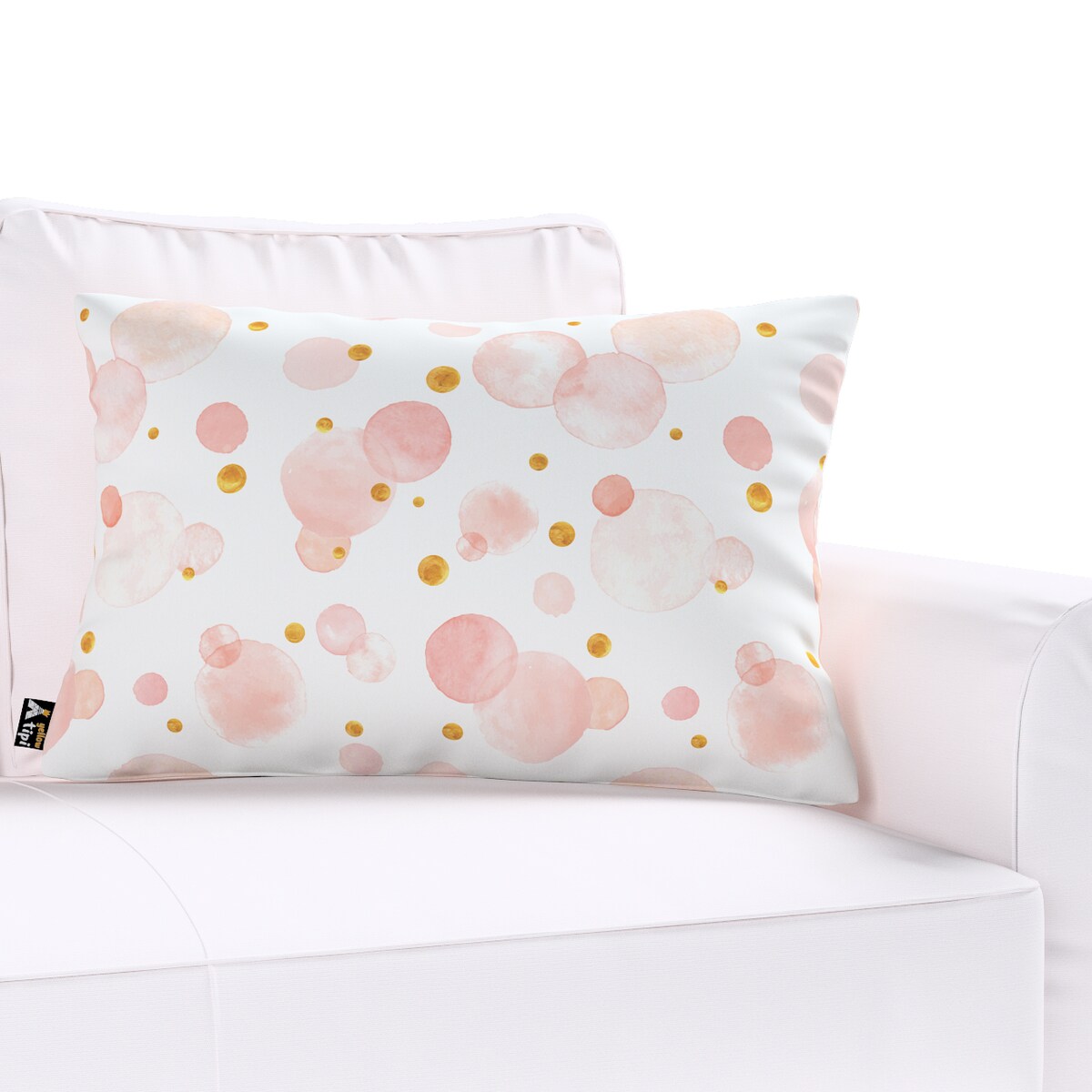 Poszewka Milly prostokątna 60x40 ecru-różowy