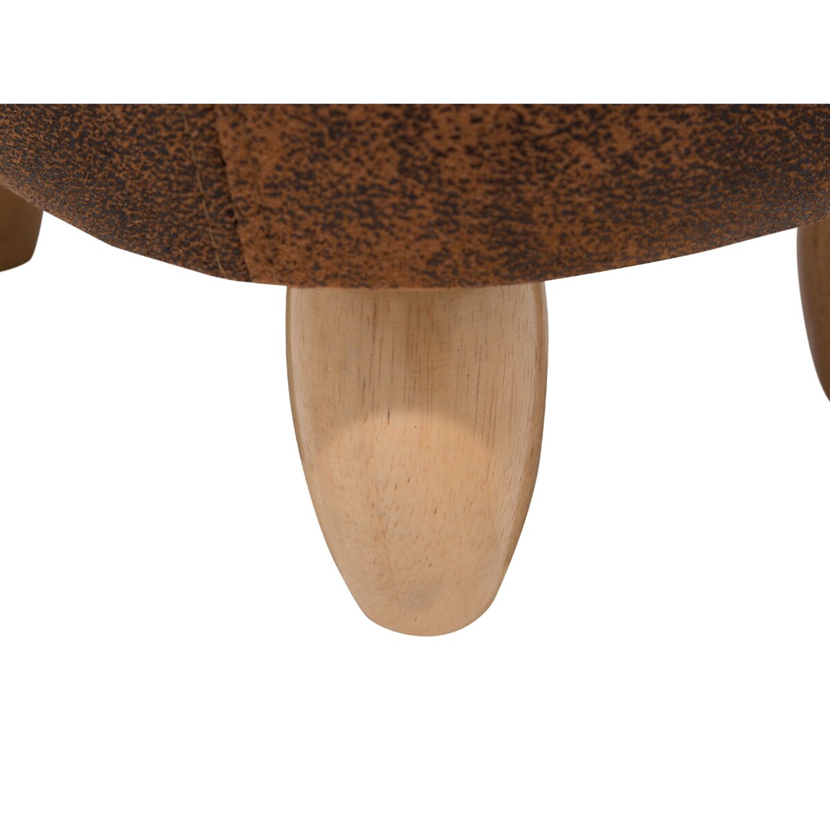 Pufa zwierzak ze schowkiem ekoskóra brązowa RHINO