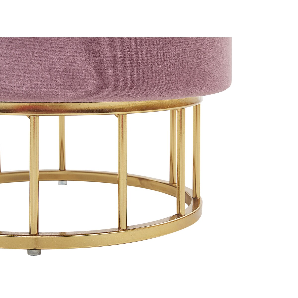 Puf ze schowkiem ⌀ 37 cm różowy ELGIN