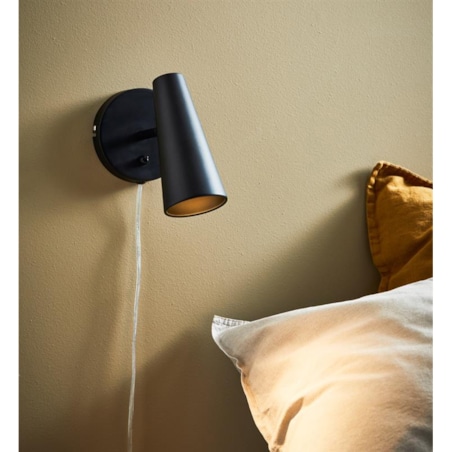 Ścienny spot sypialniany Crest 108200 kinkiet do czytania czarny