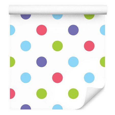 Tapeta Dla Dzieci Kolorowe GROSZKI Kropki