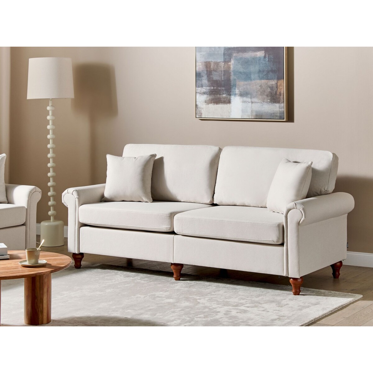 Sofa 3-osobowa beżowa GINNERUP