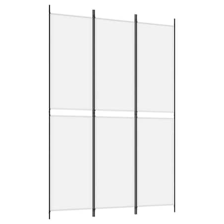vidaXL Parawan 3-panelowy, biały, 150x220 cm, tkanina