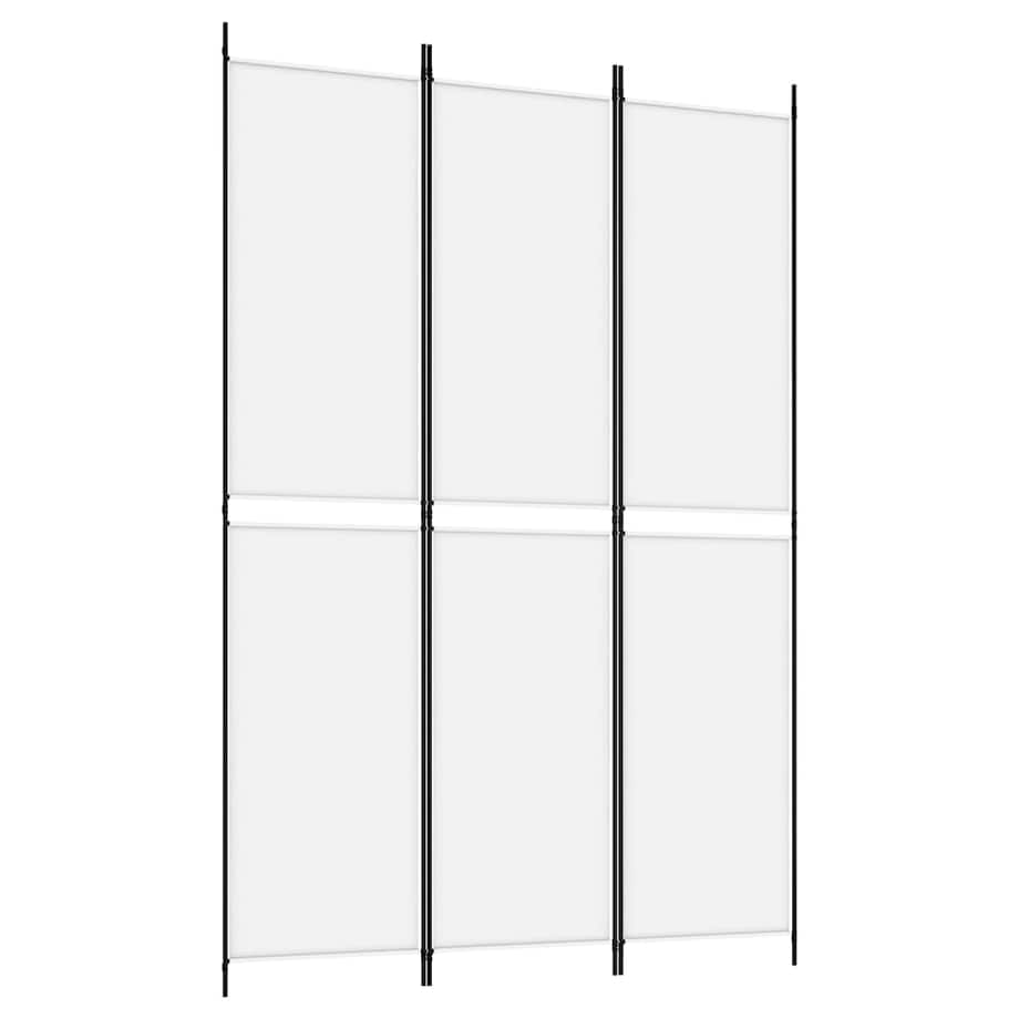 vidaXL Parawan 3-panelowy, biały, 150x220 cm, tkanina