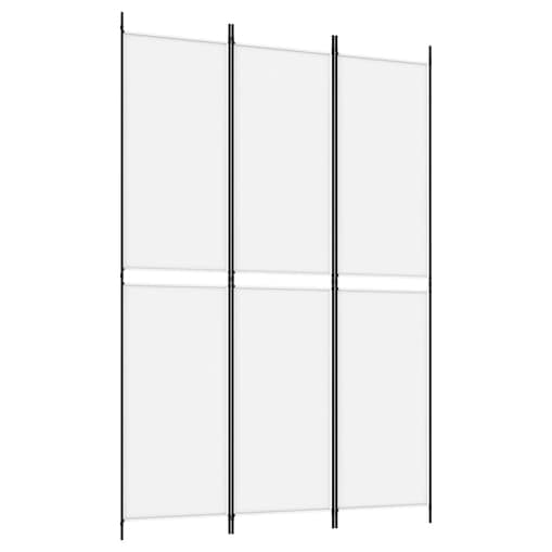 vidaXL Parawan 3-panelowy, biały, 150x220 cm, tkanina