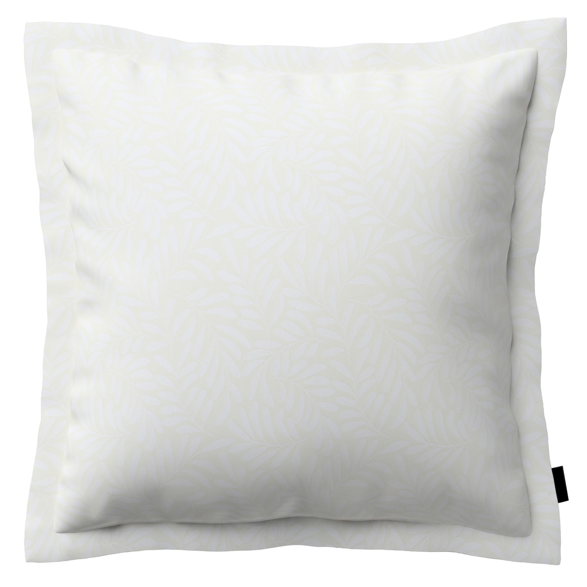 Poszewka Mona na poduszkę 45x45 śmietankowa biel, listki