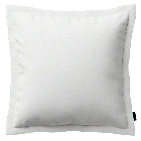 Poszewka Mona na poduszkę 45x45 śmietankowa biel, listki