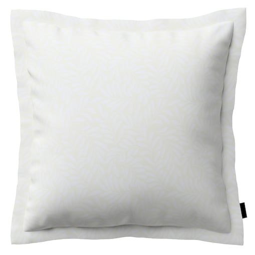 Poszewka Mona na poduszkę 45x45 śmietankowa biel, listki