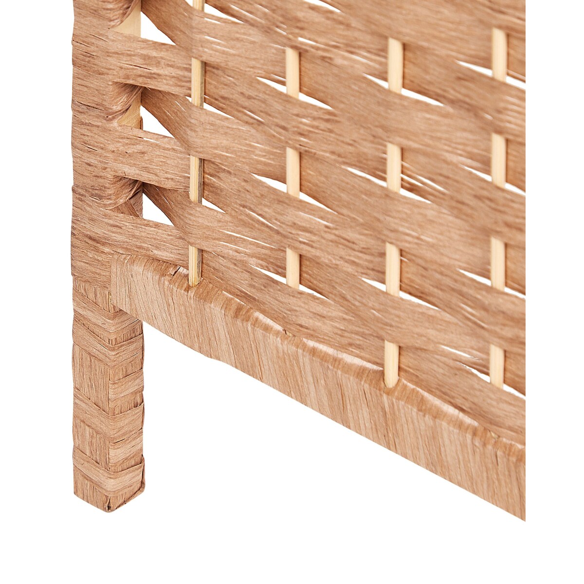 4-panelowy składany parawan pokojowy 178 x 163 cm naturalny LAPPAGO