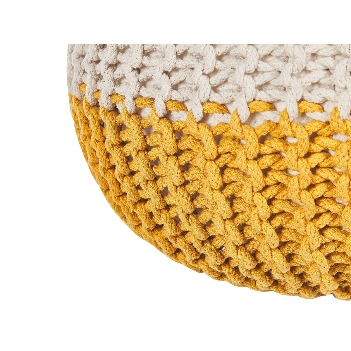 Puf 50 x 35 cm żółto-beżowy CONRAD