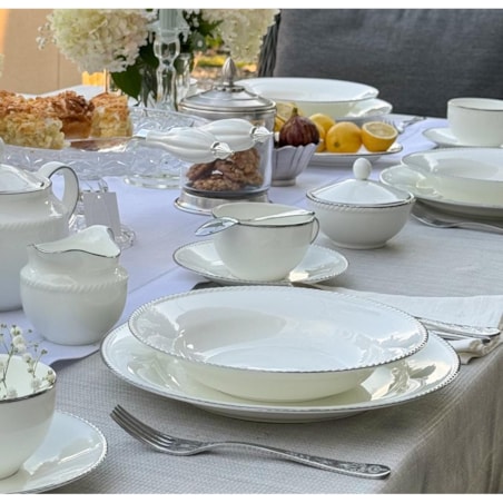 VILLA ITALIA Serwis obiadowy porcelanowy na 12 osób z wazą FLORIAN