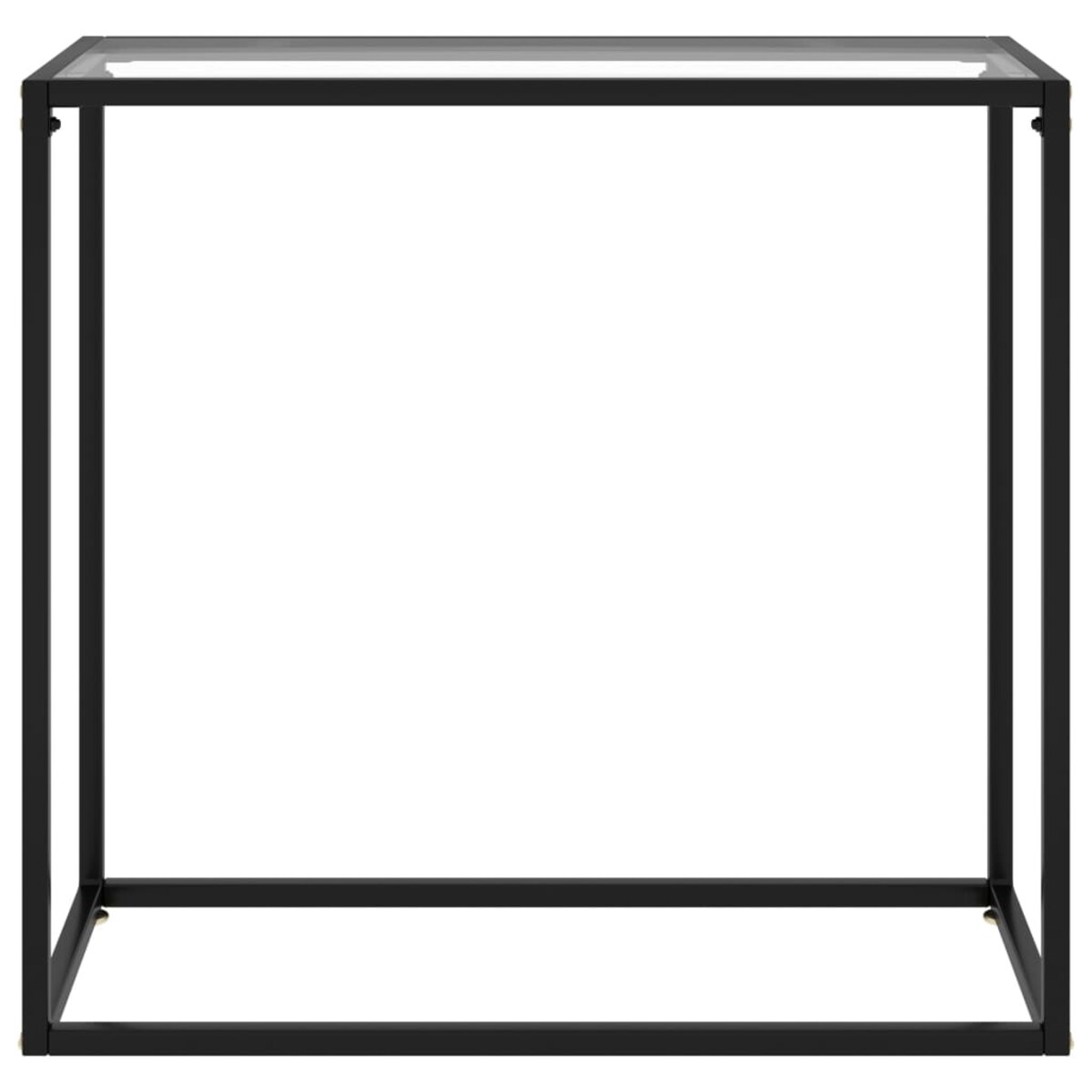 vidaXL Stolik konsolowy, przezroczysty, 80x35x75 cm, szkło hartowane