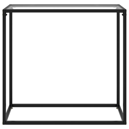 vidaXL Stolik konsolowy, przezroczysty, 80x35x75 cm, szkło hartowane