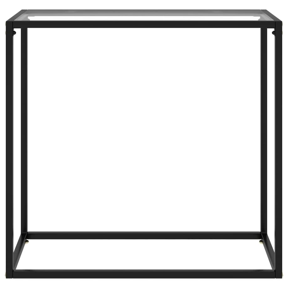 vidaXL Stolik konsolowy, przezroczysty, 80x35x75 cm, szkło hartowane