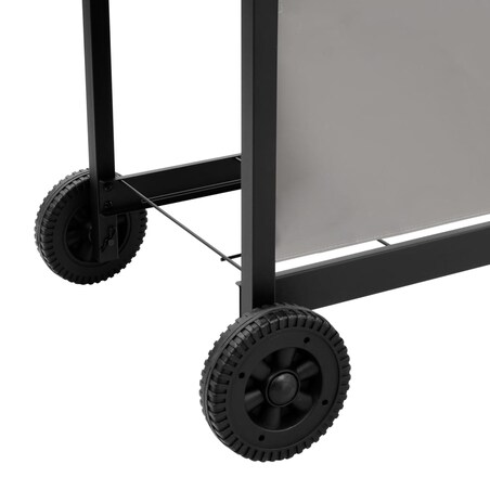 vidaXL Grill gazowy z 6 palnikami, czarno-srebrny