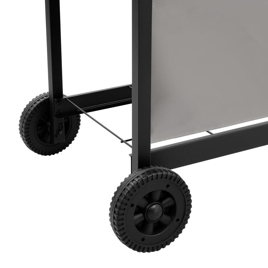 vidaXL Grill gazowy z 6 palnikami, czarno-srebrny