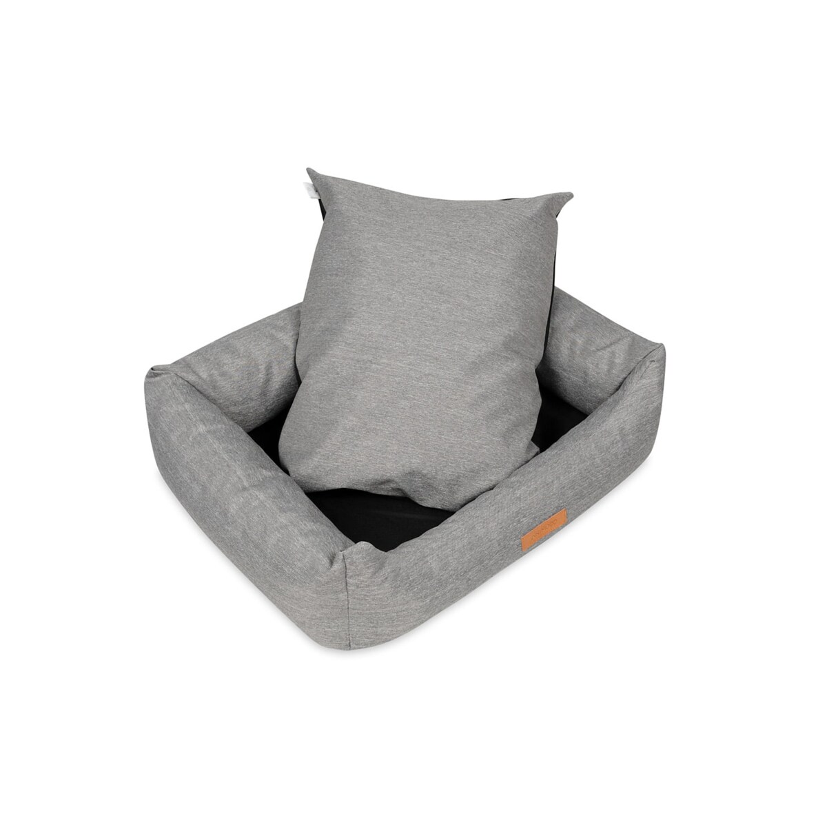 Animood Legowisko Alex rozmiar: L, kolor: szary, materiał: jeans imitacja