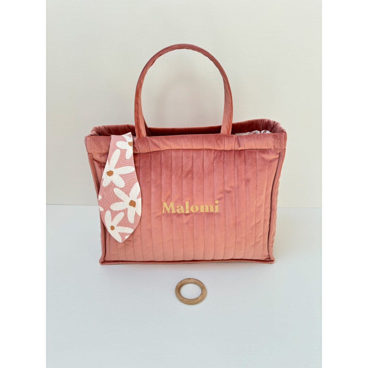 Pikowana torba do wózka Blush Rose