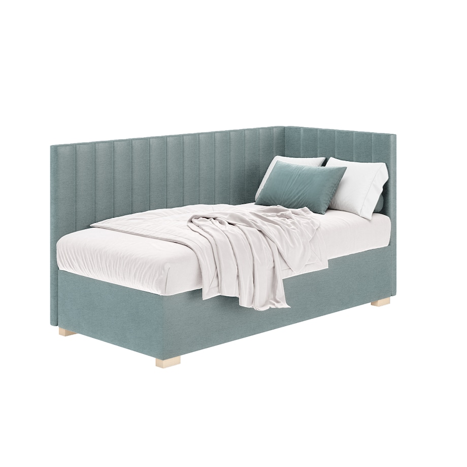 Mesonica Łóżko Snugi, linie błękitne, 90x200, Prawostronne