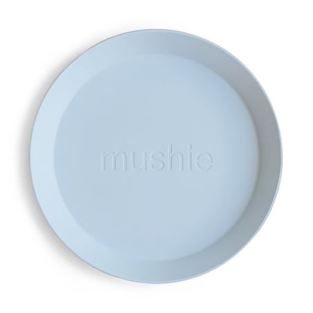 Mushie Talerzyki dla dzieci okrągłe 2-pak Powder Blue