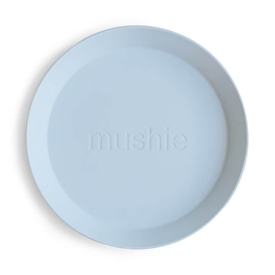 Mushie Talerzyki dla dzieci okrągłe 2-pak Powder Blue