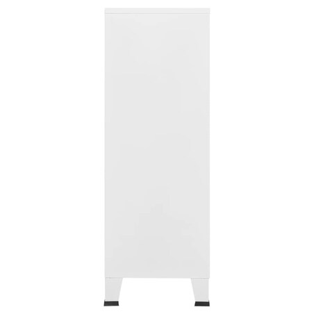 vidaXL Industrialna szafka, biała, 75x40x115 cm, metalowa