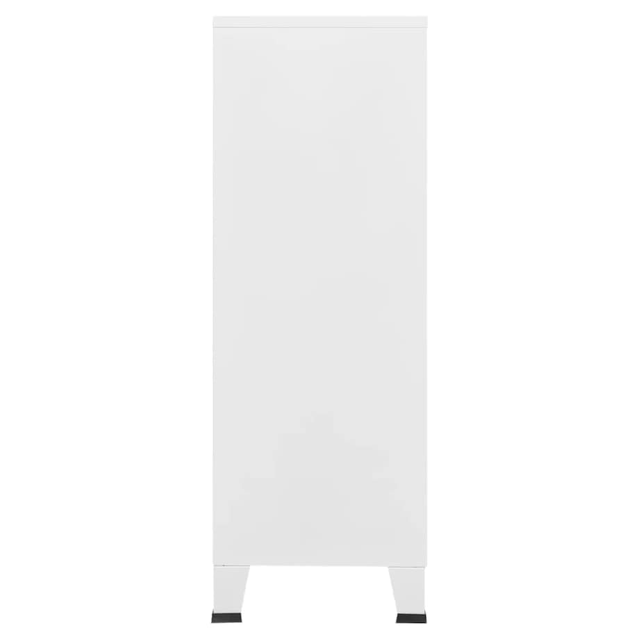 vidaXL Industrialna szafka, biała, 75x40x115 cm, metalowa