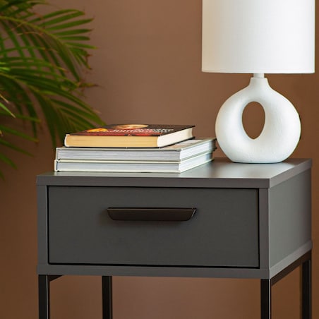 Konsimo RECTUS Zestaw stolików nocnych 2szt.w kolorze antracytowym